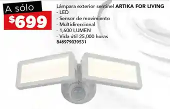 Lámpara exterior sentinel ARTIKA FOR LIVING