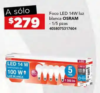 City Club Foco LED 14W luz blanca OSRAM - 1/5 pzas oferta