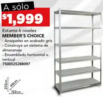 City Club Estante 6 niveles MEMBER'S CHOICE oferta