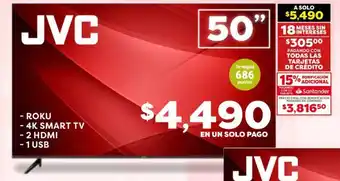 JVC ROKU 4K SMART TV 50"