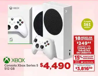 Soriana Híper Consola Xbox Series S - 512 GB oferta