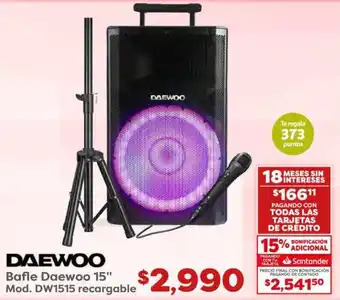 Soriana Híper Bafle Daewoo 15" oferta