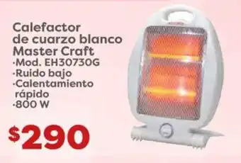 Soriana Híper Calefactor de cuarzo blanco Master Craft 800 W oferta