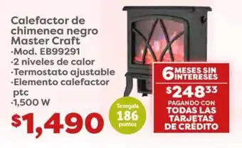 Soriana Híper Calefactor de chimenea negro Master Craft oferta