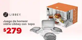 Soriana Híper Juego de hornear vidrio Libbey con tapa oferta