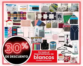 Soriana Híper En todo el departamento de blancos (Excepto Precíssimo) oferta