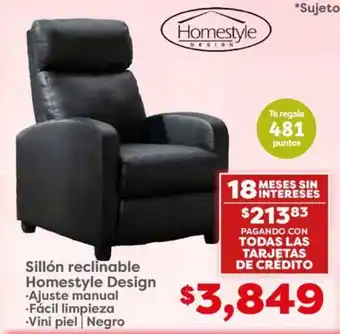 Soriana Híper Sillón reclinable Homestyle Design oferta