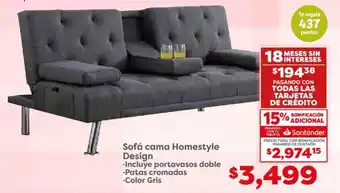 Soriana Híper Sofá cama Homestyle Design oferta