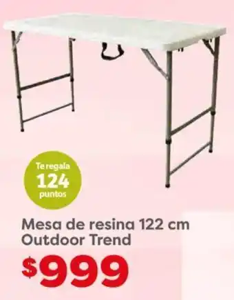 Soriana Híper Mesa de resina 122 cm Outdoor Trend oferta