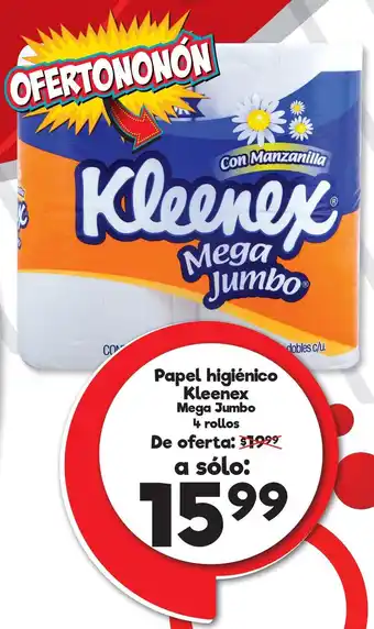 S-Mart Papel higiénico Kleenex Mega Jumbo 4 rollos oferta