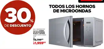 DelSol HORNO DE MICROONDAS BLACK+DECKER 1.1 pies oferta