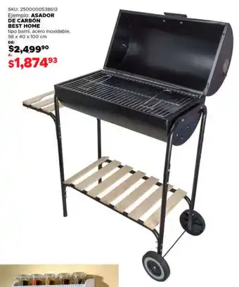 DelSol ASADOR DE CARBÓN BEST HOME 98 x 40 x 100cm oferta