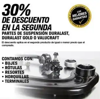 PARTES DE SUSPENSIÓN DURALAST, DURALAST GOLD O VALUCRAFT