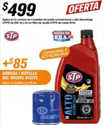 CONVENCIONAL O ALTO KILOMETRAJE + AGREGA 1 BOTELLA DEL MISMO ACEITE