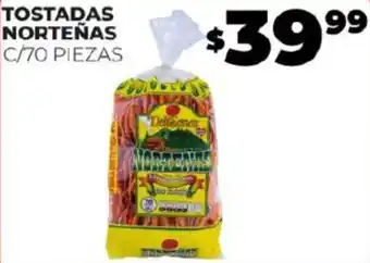 Merco TOSTADAS NORTEÑAS C/70 PIEZAS oferta