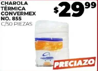Merco CHAROLA TÉRMICA CONVERMEX NO. 855 C/50 PIEZAS oferta