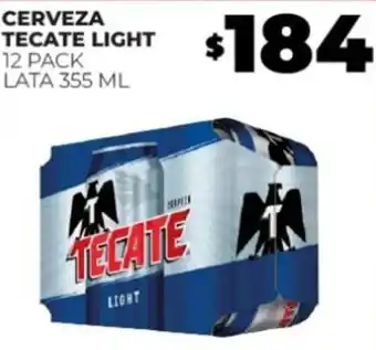 CERVEZA TECATE LIGHT 12 PACK LATA 355 ML