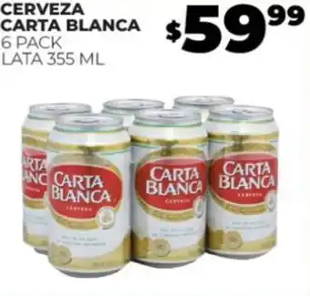 Merco CERVEZA CARTA BLANCA 6 PACK LATA 355 ML oferta