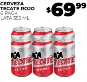 CERVEZA TECATE ROJO 6 PACK LATA 355 ML