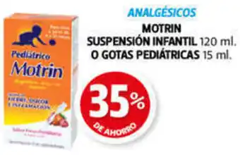 Farmacias Guadalajara ANALGÉSICOS MOTRIN SUSPENSIÓN INFANTIL 120 ml O GOTAS PEDIÁTRICAS 15 ml oferta