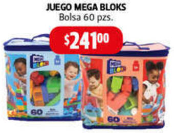 Farmacias Guadalajara JUEGO MEGA BLOKS Bolsa 60 pzs oferta