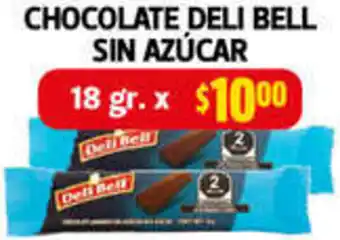 Farmacias Guadalajara CHOCOLATE DELI BELL SIN AZÚCAR 18 gr oferta