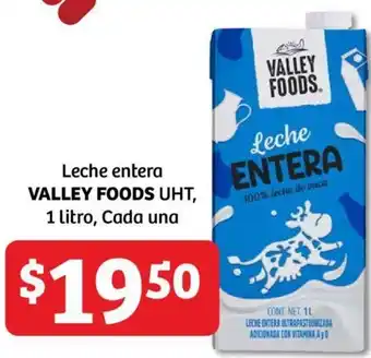 Soriana Híper Leche entera VALLEY FOODS UHT 1 litro oferta