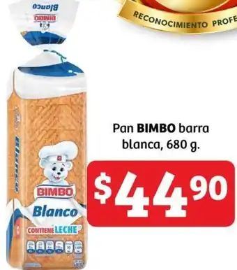 Soriana Híper Pan BIMBO barra blanca 680 g oferta