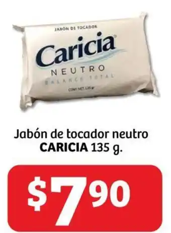 Soriana Híper CARICIA Jabón de tocador neutro 135 g oferta