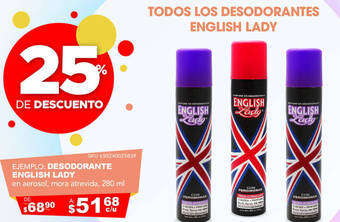 DelSol DESODORANTE ENGLISH LADY en aerosol, mora atrevida 280ml oferta