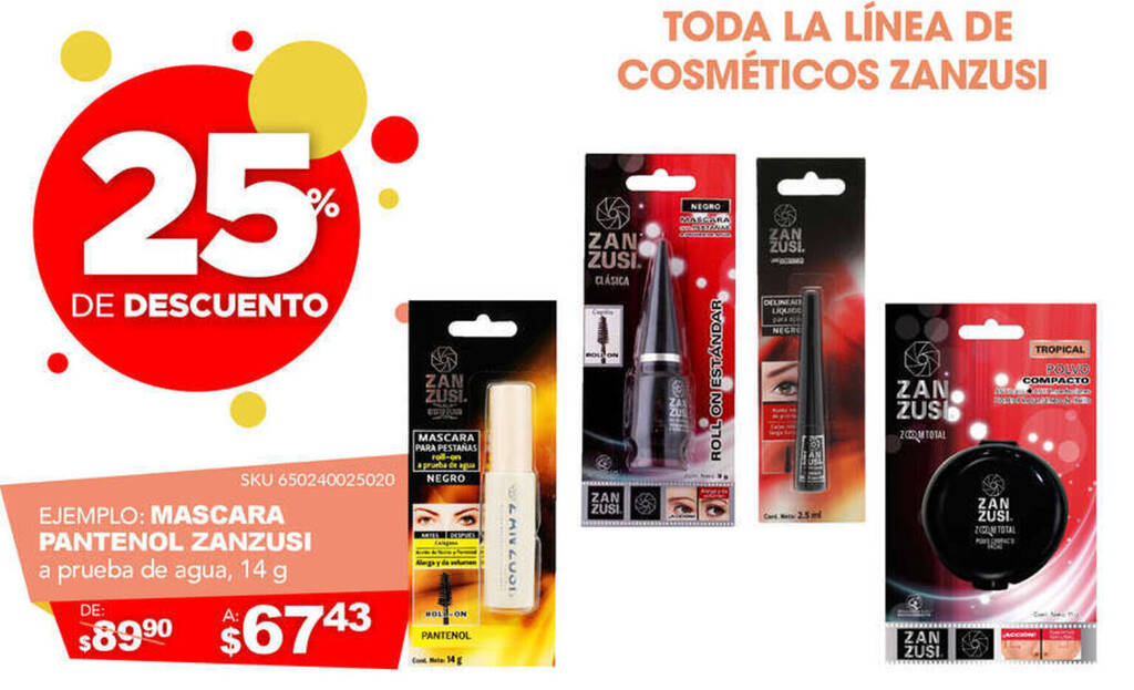 DelSol MASCARA PANTENOL ZANZUSI a prueba de agua 14g oferta