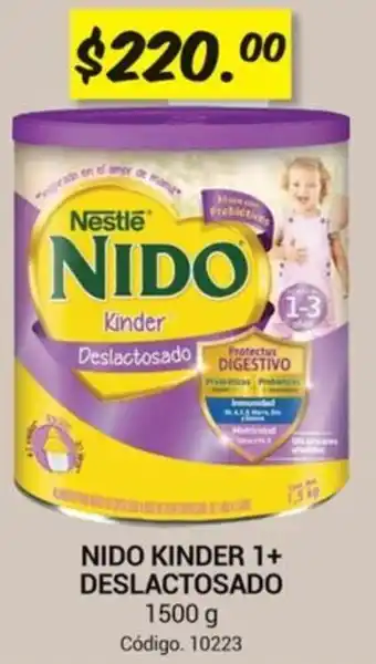 NIDO KINDER 1+ DESLACTOSADO 1500 g