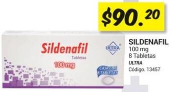 Farmacias Bazar SILDENAFIL 100 mg 8 Tabletas oferta