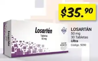 Farmacias Bazar LOSARTÁN 50 mg 30 Tabletas Ultra oferta