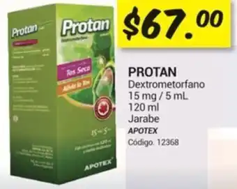 PROTAN Dextrometorfano 15 mg/5 mL 120 ml