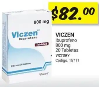 VICZEN Ibuprofeno 800 mg 20 Tabletas VICTORY