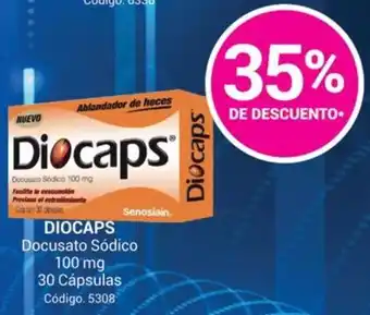 Farmacias Bazar DIOCAPS Docusato Sódico 100 mg 30 Cápsulas oferta