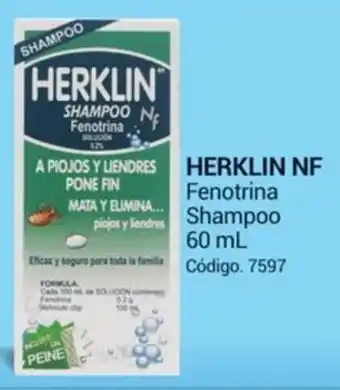 Farmacias Bazar HERKLIN NF Fenotrina Shampoo 60 mL oferta