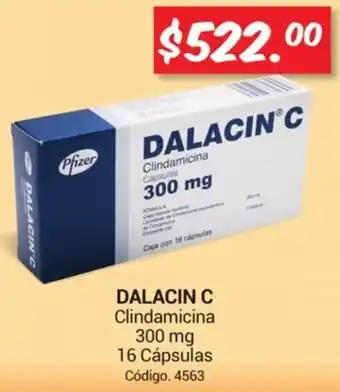 Farmacias Bazar DALACIN C Clindamicina 300 mg 16 Cápsulas oferta