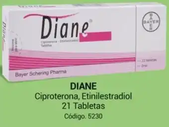 Farmacias Bazar DIANE Ciproterona, Etinilestradiol 21 Tabletas oferta