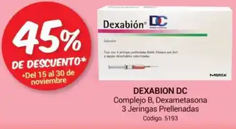 Farmacias Bazar DEXABION DC Complejo B, Dexametasona 3 Jeringas Prellenadas oferta