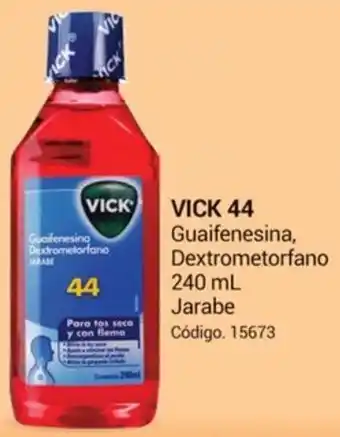 Farmacias Bazar VICK 44 Guaifenesina, Dextrometorfano 240 mL Jarabe oferta