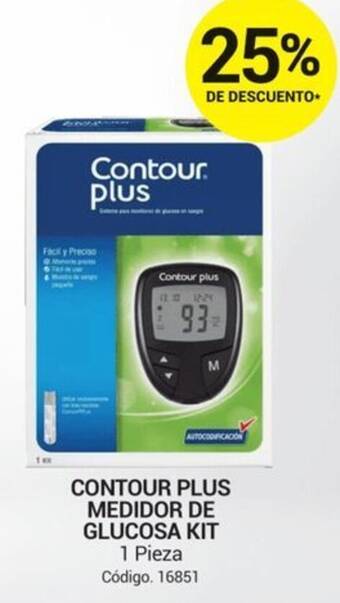 Farmacias Bazar CONTOUR PLUS MEDIDOR DE GLUCOSA KIT 1 Pieza oferta