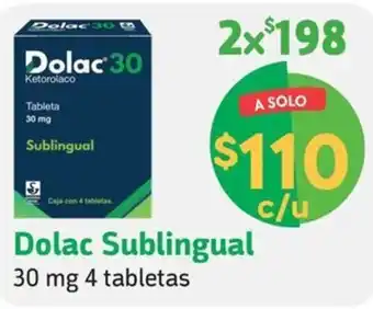 Farmacias YZA Dolac Sublingual 30 mg 4 tabletas oferta