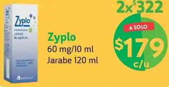 Farmacias YZA Zyplo 60 mg/10 ml Jarabe 120 ml oferta