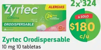 Farmacias YZA Zyrtec Orodispersable 10 mg 10 tabletas oferta