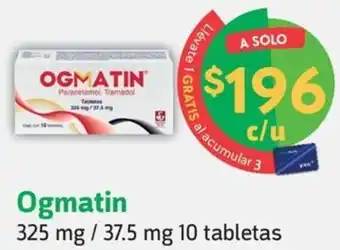 Farmacias YZA Ogmatin 325 mg / 37.5 mg 10 tabletas oferta