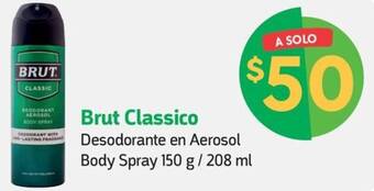 Farmacias YZA Brut Classico Desodorante en Aerosol Body Spray 150 g / 208 ml oferta