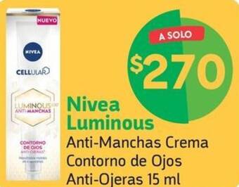 Farmacias YZA Nivea Luminous Anti-Manchas Crema Contorno de Ojos Anti-Ojeras 15 ml oferta