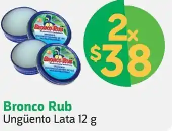 Farmacias YZA Bronco Rub Ungüento Lata 2x12g oferta